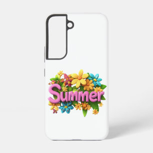 Sommertext mit Blume Samsung Galaxy Hülle