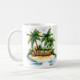 Sommertext - tropische Sommerinsel Kaffeetasse