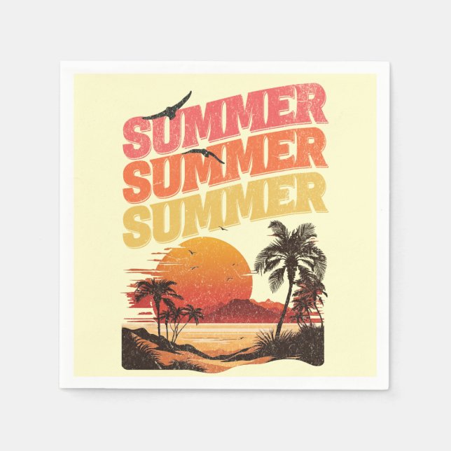 Sommertextdesign Serviette (Vorderseite)