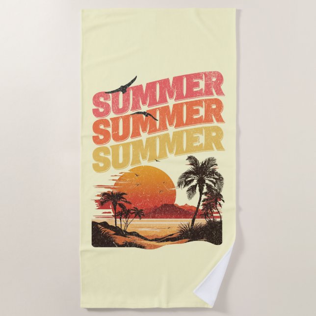 Sommertextdesign Strandtuch (Vorderseite)
