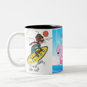 Sommerthemenbecher Zweifarbige Tasse