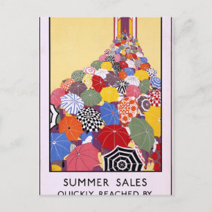 Sommerumsätze schnell erreichbar mit Untergrund Postkarte