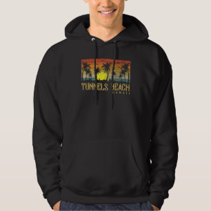 Sommeruntergang Palmenbaum Vintage Hawaii Tunnel S Hoodie
