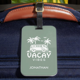 Sommerurlaub Camper Van Sage Grün Reisen Gepäckanhänger