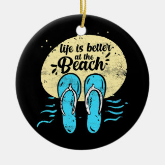 Sommerurlaub Das Leben im Schwimmen ist besser Keramik Ornament