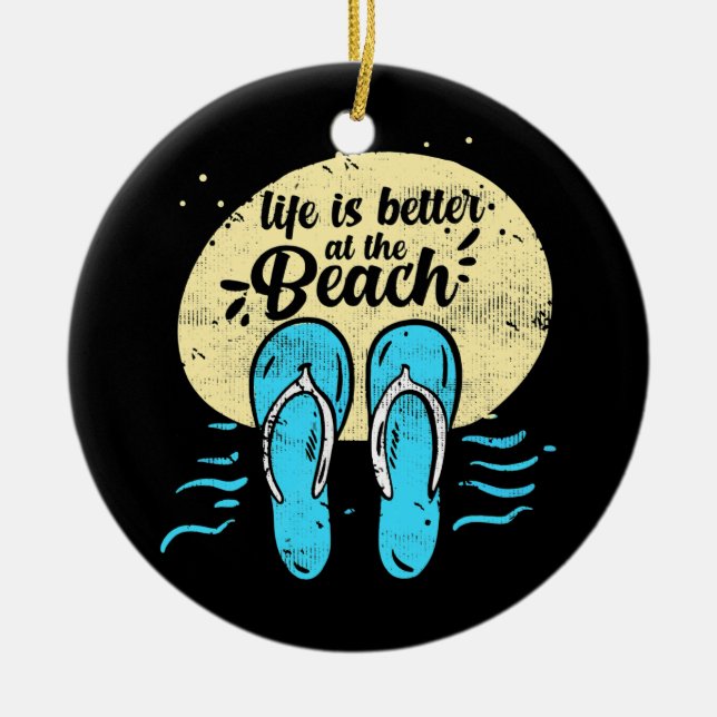 Sommerurlaub Das Leben im Schwimmen ist besser Keramik Ornament (Vorne)