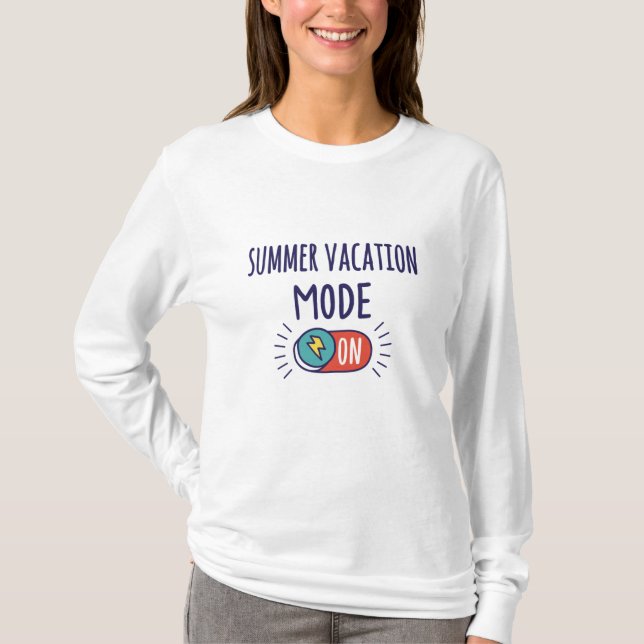 Sommerurlaub eingeschaltet T-Shirt (Vorderseite)