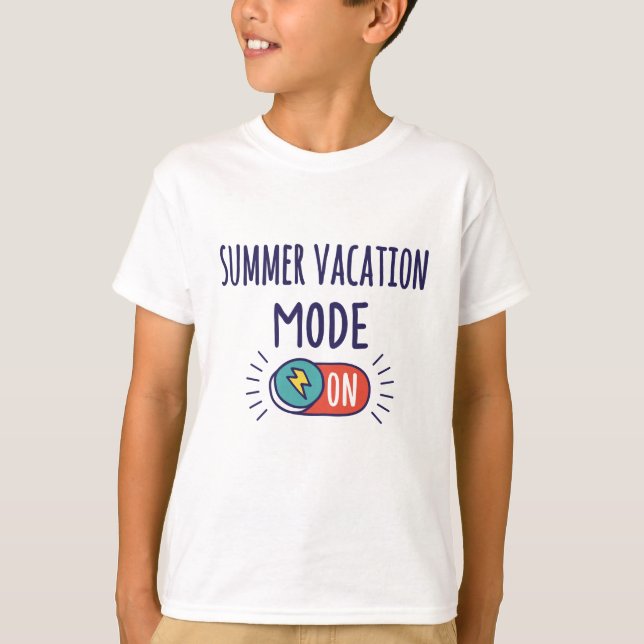 Sommerurlaub eingeschaltet T-Shirt (Vorderseite)