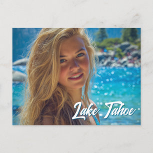 Sommerurlaub Familienfoto Postkarte
