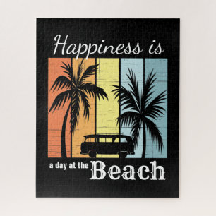 Sommerurlaub Glück ist ein Tag am Strand Puzzle