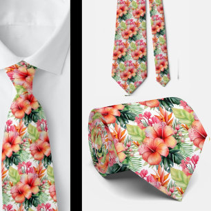 Sommerurlaub Krawatte Tropischer Hibiskus