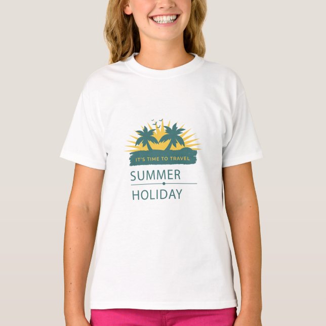 Sommerurlaub Landschaft T-Shirt (Vorderseite)