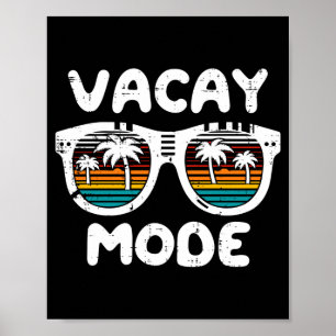 Sommerurlaub Mode Sonnenbrille Retro Urlaub Frauen Poster