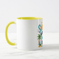 Sommerurlaub-Modus Ein Mug | Farbige Tropen