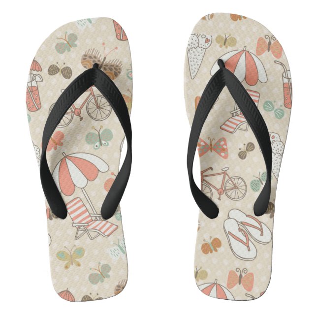Sommerurlaub-Muster Flip Flops (Fußbett)