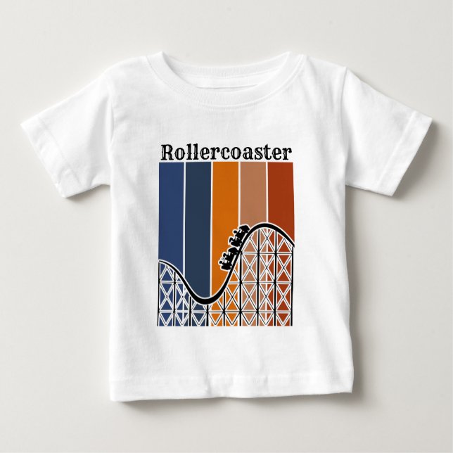 Sommerurlaub Reiten auf dem Rollercoaster Retro Baby T-shirt (Vorderseite)