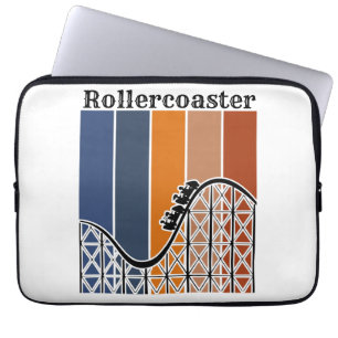 Sommerurlaub Reiten auf dem Rollercoaster Retro Laptopschutzhülle