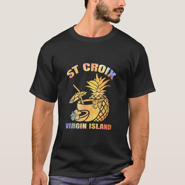 Sommerurlaub Retro Jungfrau Insel St Croix Beach T-Shirt (Vorderseite)