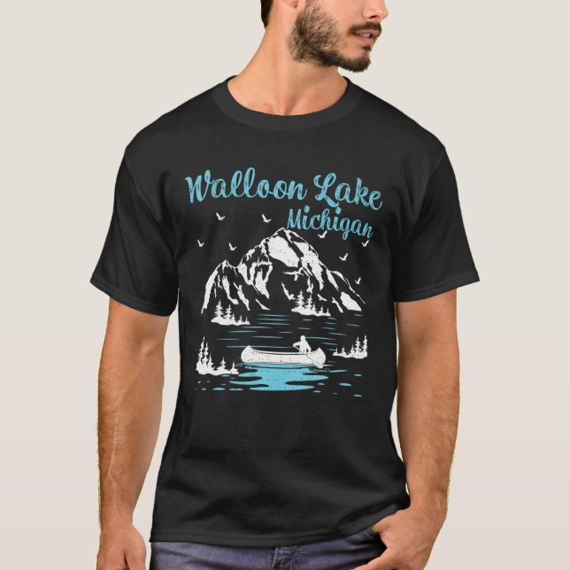 Sommerurlaub Retro Michigan Wallonischer See T-Shirt (Vorderseite)