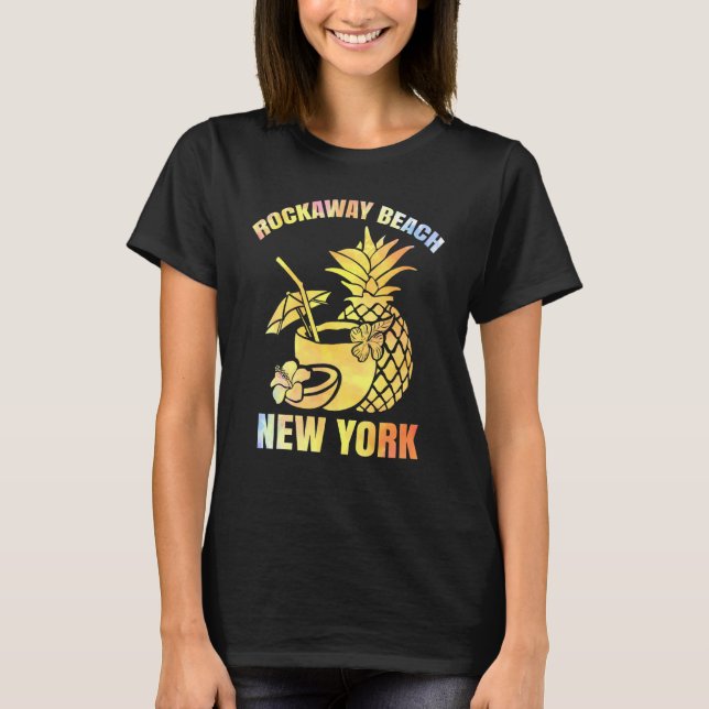 Sommerurlaub Retro New York Rockaway Beach T-Shirt (Vorderseite)