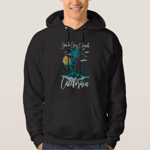 Sommerurlaub Retro Sonnenuntergang California Sant Hoodie