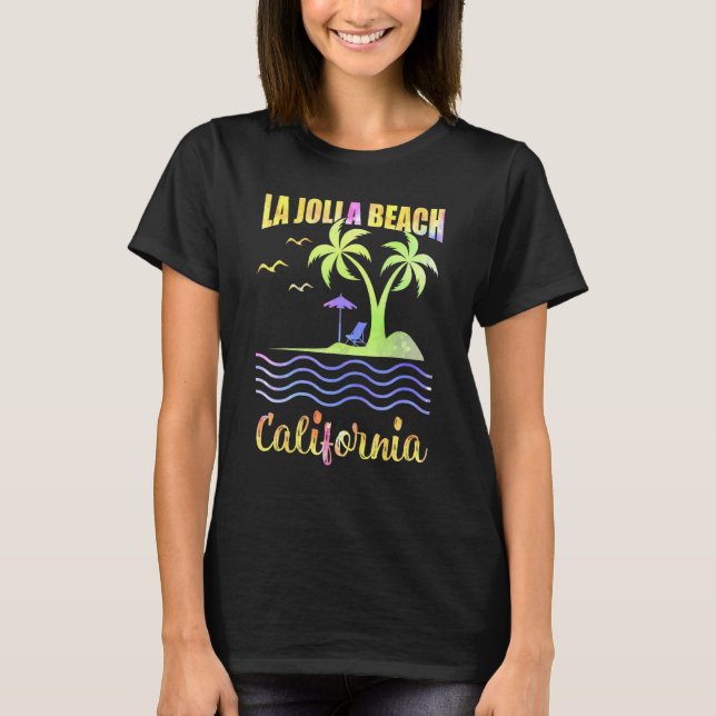 Sommerurlaub Retro Sunset California La Jolla B T-Shirt (Vorderseite)