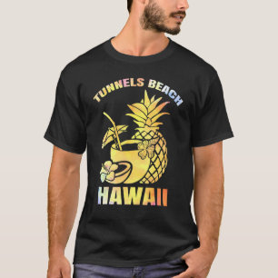 Sommerurlaub Retro Sunset Hawaii Tunnel Beach T-Shirt