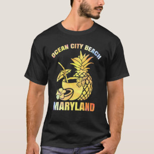Sommerurlaub Retro Sunset Maryland Ocean City B T-Shirt