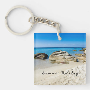 Sommerurlaub Schönes Foto mit Text Schlüsselanhänger