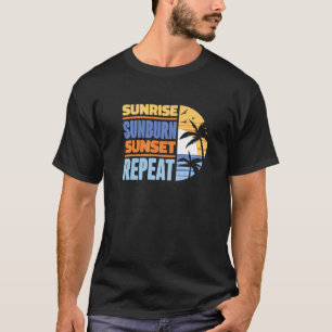 Sommerurlaub Sonnenaufgang Sonnenbrand Sonnenunter T-Shirt