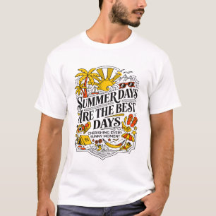 Sommerurlaub Sonnenlicht Palmen Ozean Berg T-Shirt