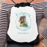 Sommerurlaub Sportbeutel<br><div class="desc">Eine stilvolle Zugsaitentasche bietet eine Sommerferiendarstellung,  Ihren Familiennamen und das Jahr in schicker Schrift. Perfekte Taschen zu Sachen mit lustigen Sachen für jeden in Ihrem Urlaub.</div>