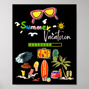 Sommerurlaub Strand Stimmung Palmen tropisch Poster
