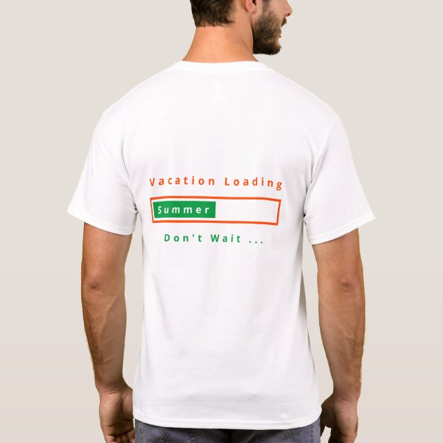 Sommerurlaub T - Shirt mit Text (Rückseite)