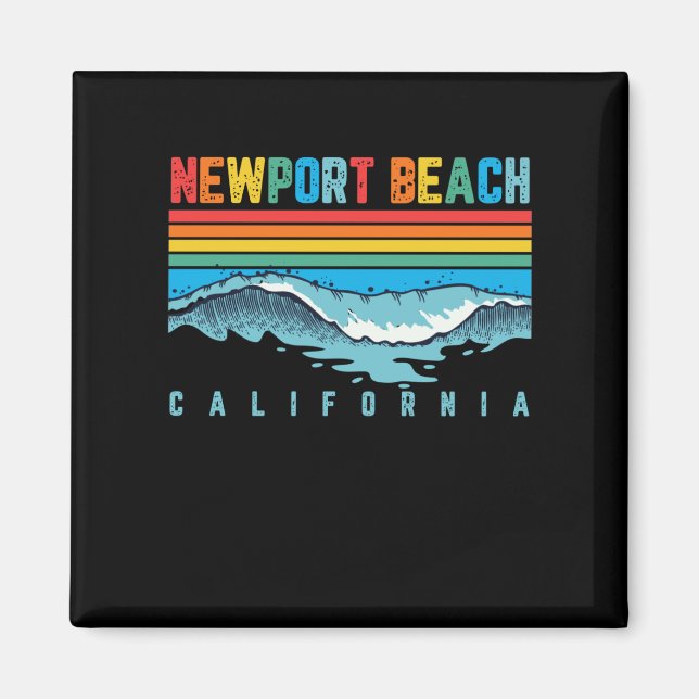 Sommerurlaub Vintag California Newport Beach Magnet (Vorne)