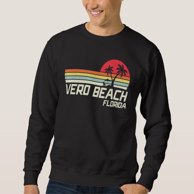 Sommerurlaub Vintag Florida Vero Strand Sweatshirt (Vorderseite)