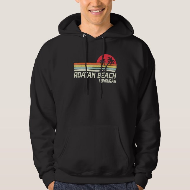 Sommerurlaub Vintag Honduras Roatan Beach Hoodie (Vorderseite)