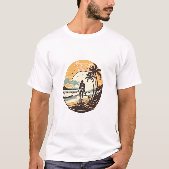 Sommerurlaub Vintager T - Shirt (Vorderseite)