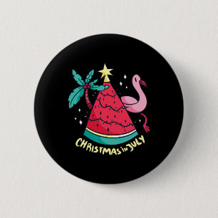 Sommerurlaub Wassermelone Weihnachtsbaum Weihnacht Button