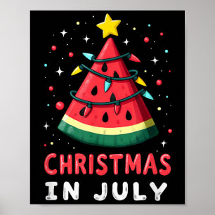 Sommerurlaub Weihnachten im Juli Wassermelon Poster