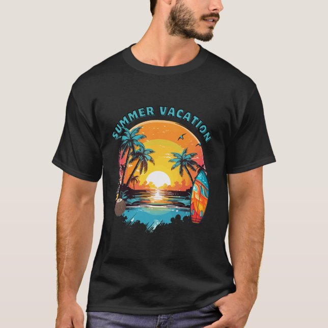 Sommerurlaubs-Vibes T-Shirt (Vorderseite)
