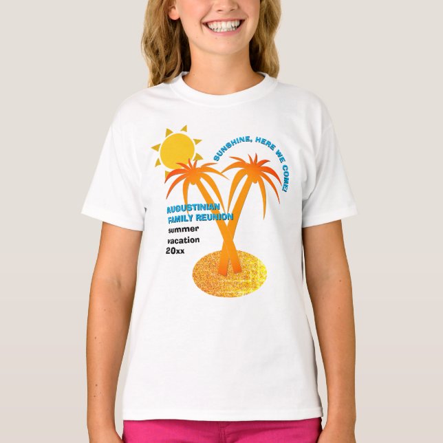 Sommerurlaubsfamilie Wiedersehen Kids T-Shirt (Vorderseite)