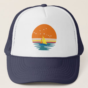 Sommerurlaubsmodus Vintager Sonnenuntergang Truckerkappe