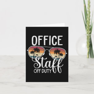 Sommerurlaubsschule Ende des Jahres Büropersonal Karte