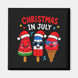 Sommerurlaubsshirt Lustiges Eis Mit Santa Magnet