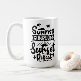 Sommerurlaubsthema Kaffeetasse