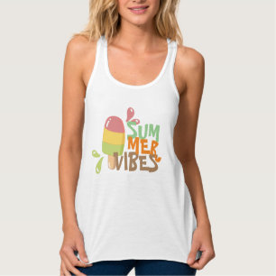 Sommervibes bunt niedliches Eis ferien Frauen Tank Top