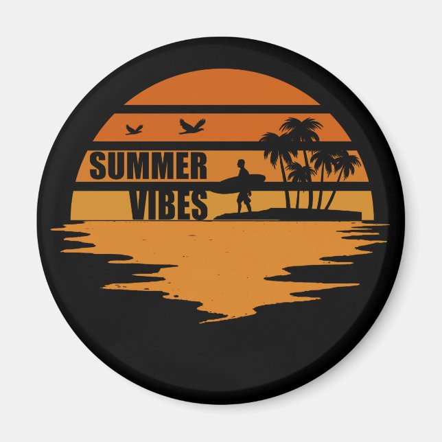 Sommervibes Familienurlaub Magnet (Vorne)