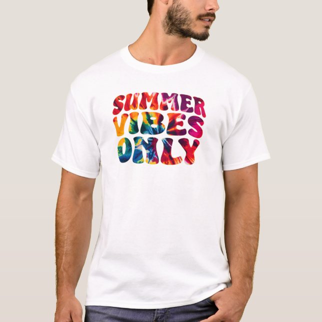 Sommervibes nur gefärbte Krawatten T-Shirt (Vorderseite)