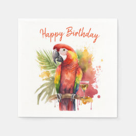 Sommervibes Parrot - Geburtstag Serviette
